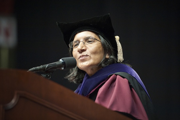 Rashida Manjoo, Special Rapporteur on Violence Against Women for the United Nations Human Rights Council, delivered the commencement address.