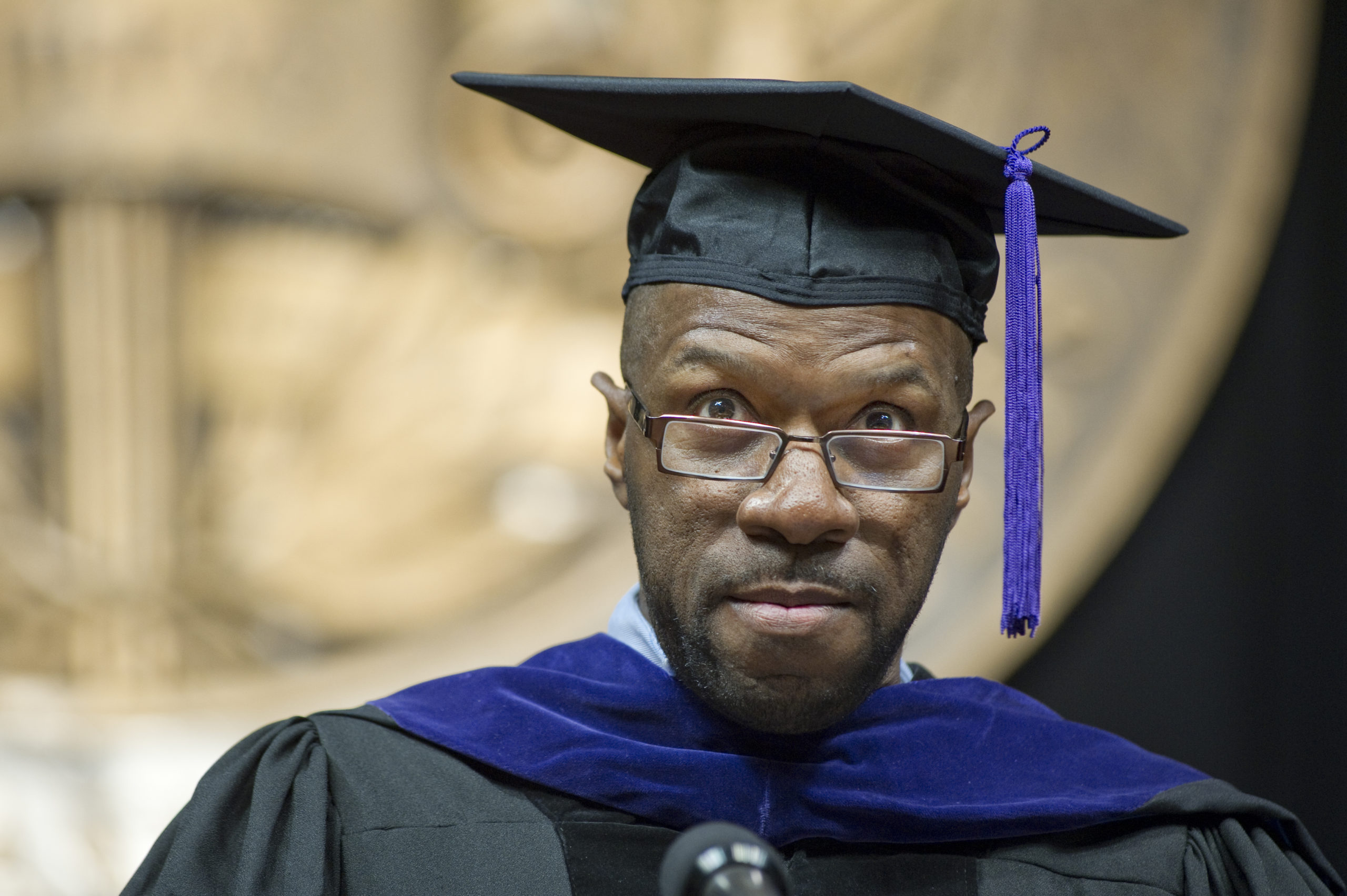 Professor James Hackney Jr. was selected by the class to deliver the faculty address.