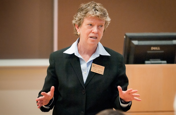 Dean Emily Spieler opened the weekend with a State of the Law School address.