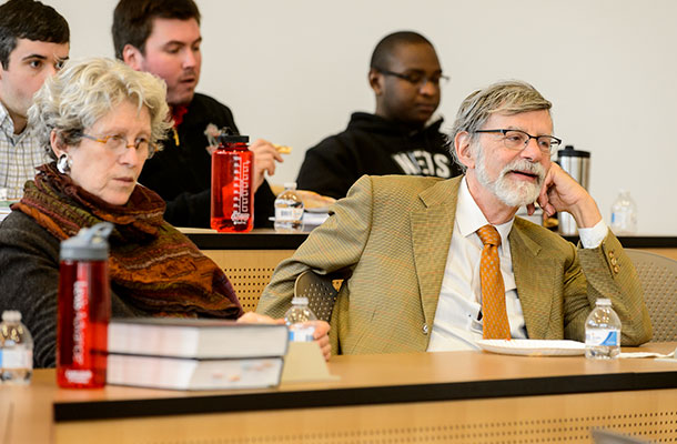 The Daynard lecture program was established in 2004 through the generosity of Professor Richard A. Daynard (right) and his wife, Carol Iskols Daynard.