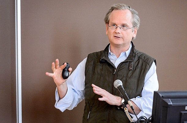 Lawrence Lessig, the Roy L. Furman Professor of Law and Leadership at Harvard Law School
