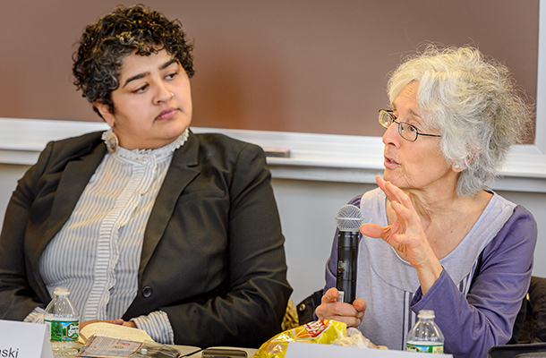 Hema Sarang-Sieminski ’05, Senior Staff Attorney, Victim Rights Law Center and Judy Norsigan, Co-Founder and Former Executive Director, Our Bodies, Ourselves (Current Chair, Board of Directors)