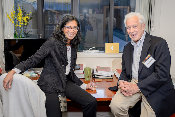 Professor Rashmi Dyal-Chand and Jim Brown