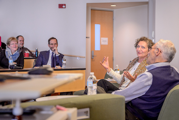 Elizabeth Zitrin ’79, President, World Coalition Against the Death Penalty, in conversation with Professor Michael Meltsner.