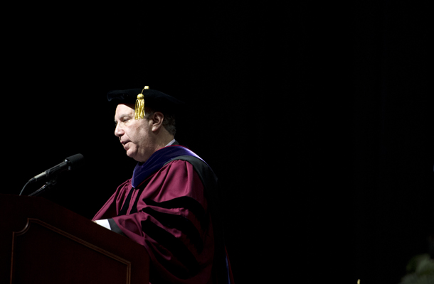 In his welxadcoming remarks, Jeremy Paul, dean of the School of Law, told the gradxaduxadates their eduxadcaxadtion as lawyers does not end at gradxaduxadaxadtion, and they will need to stand up to injusxadtices against core values such as growing income inequality and corxadrupxadtion of public disxadcourse that prexadvent thoughtful debate.