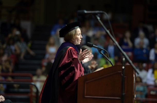 Massachusetts Attorney General Maura Healey ’98 delivered the commencement address and received an honorary degree.