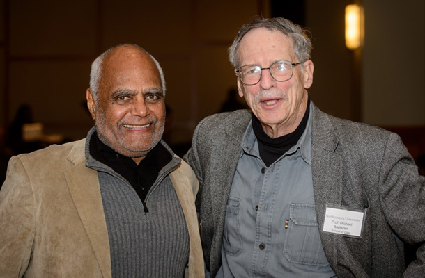 Professor Mike Meltsner (right) with civil rights activist Bob Moses.