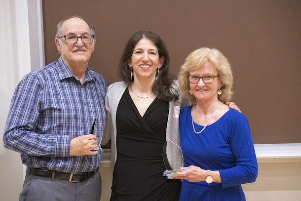 Left to right: Harvey Kaplan, Professor Rachel Rosenbloom and The Honorable Maureen O'Sullivan