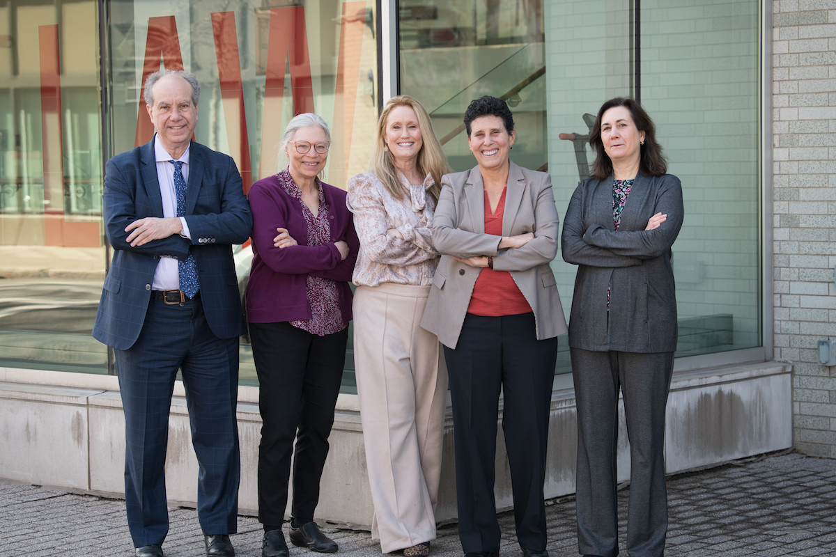 Left to right: Professor Jeremy Paul, Professor Martha Davis, Mielle Marquis, Debra Katz and Professor Kara Swanson. 