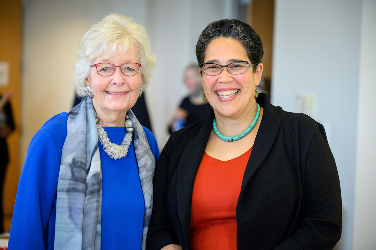The Honorable Margaret Marshall Senior Counsel, Choate, Hall & Stewart (left) and Lili Palacios-Baldwin ’98