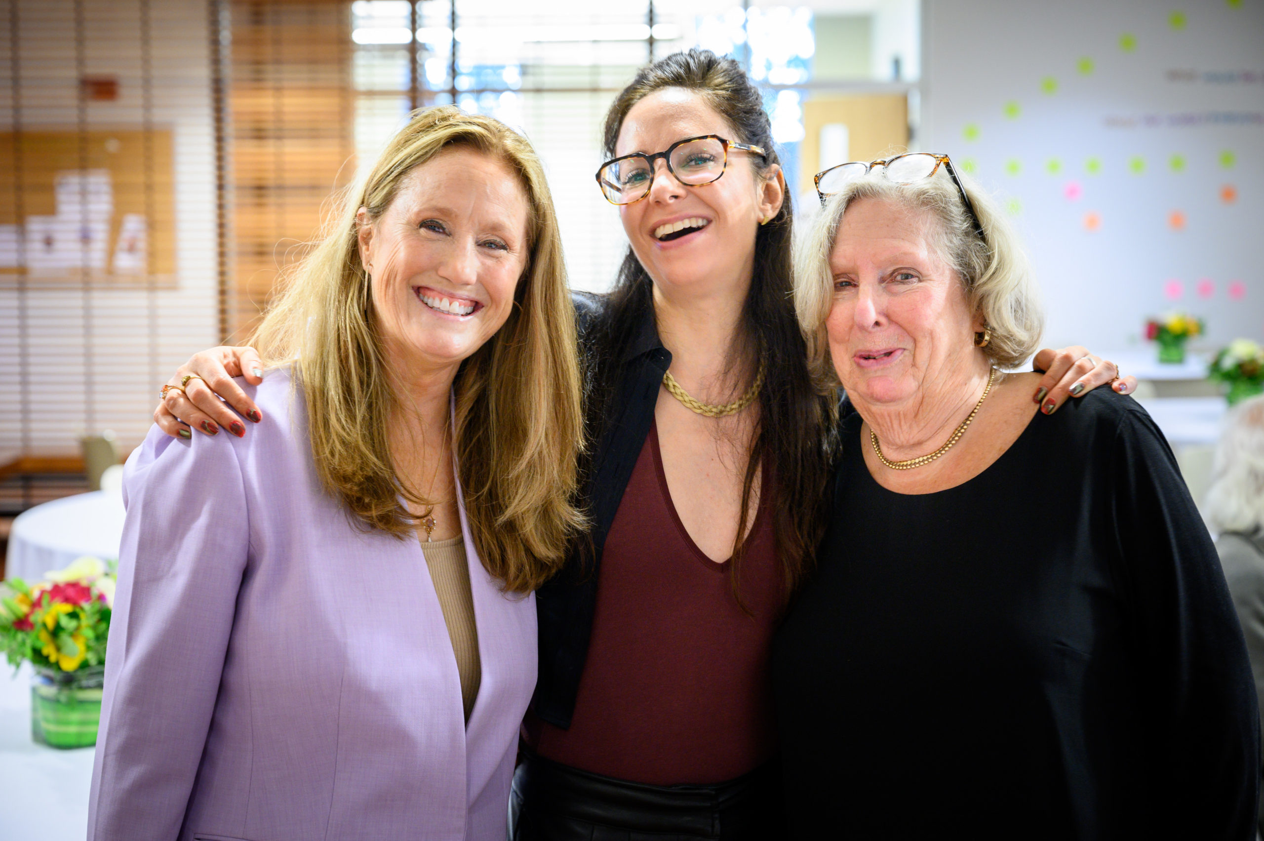 Left to right: Mielle Marquis (left), Carrie Goldberg and Professor Emerita Judith Olans Brown