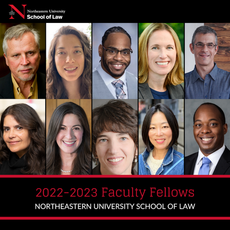 Northeastern Law Announces 10 New Faculty Fellowships
