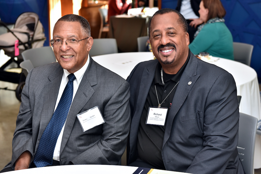 Roderick Ireland, former Chief Justice of the Supreme Judicial Court of Massachusetts (left), and Dr. Richard Bryant, director of the John D. O’Bryant African American Institute at Northeastern University 