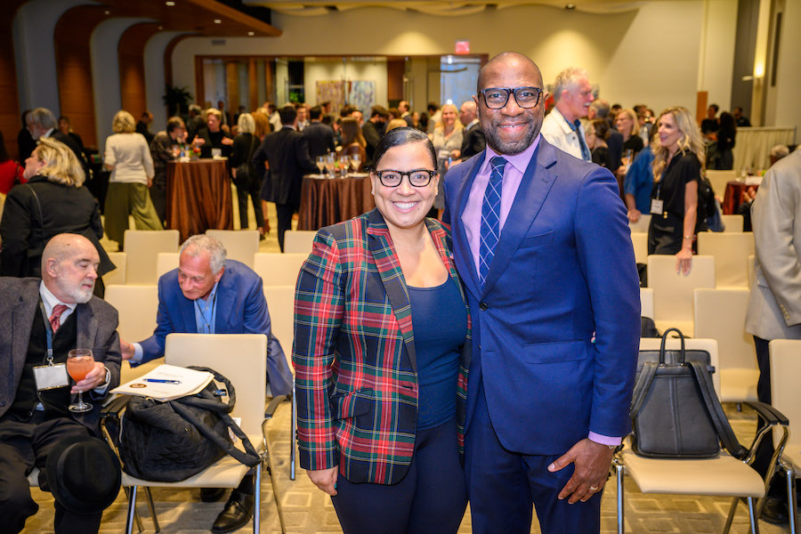 US Attorney for Massachusetts Rachael Rollins ’97 and Dean James Hackney.