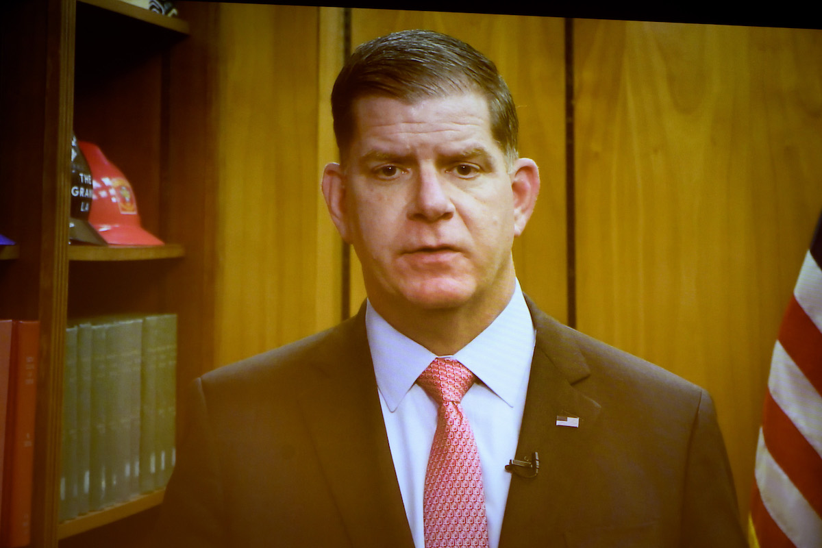 US Secretary of Labor Marty Walsh provided pre-recorded comments.