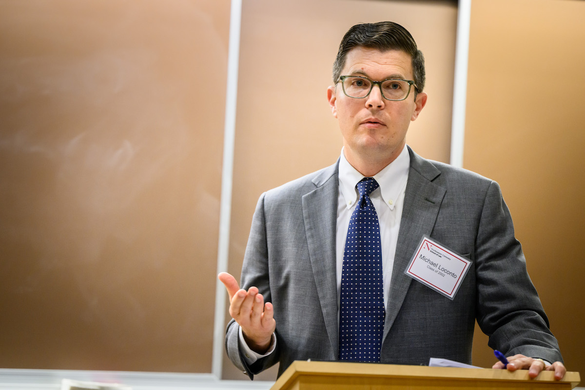 Michael Loconto ’02, Arbitrator, moderated a panel on recent NLRB Decisions