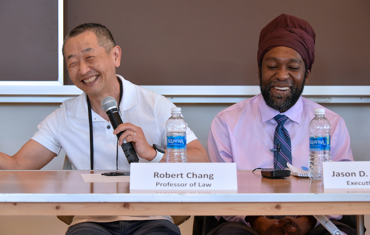 Left to right: Robert S. Chang, Professor of Law and Executive Director, Fred T. Korematsu Center for Law and Equality, Seattle University School of Law; Jason D. Williamson, Executive Director, Center on Race,Inequality, and the Law, NYU School of Law 