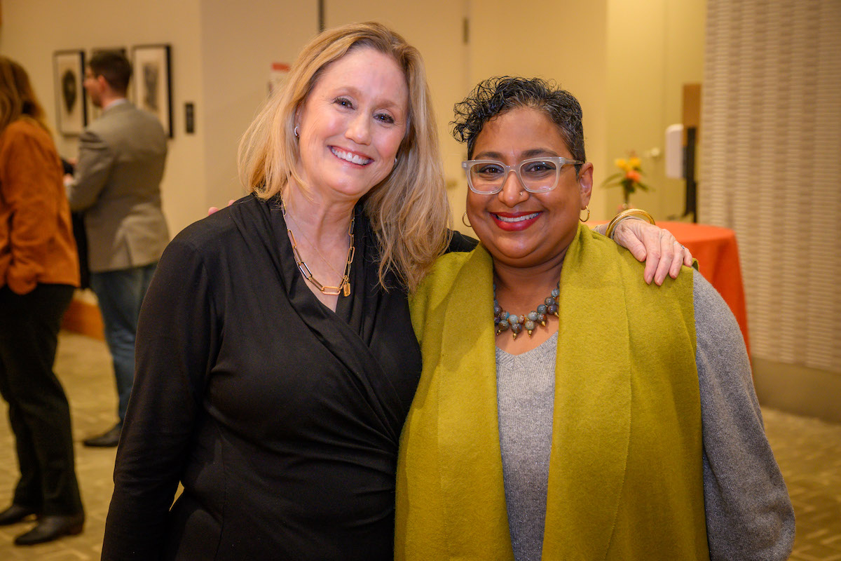 Mielle Marquis, director of external affairs at Northeastern Law (left) and Sunu Chandy