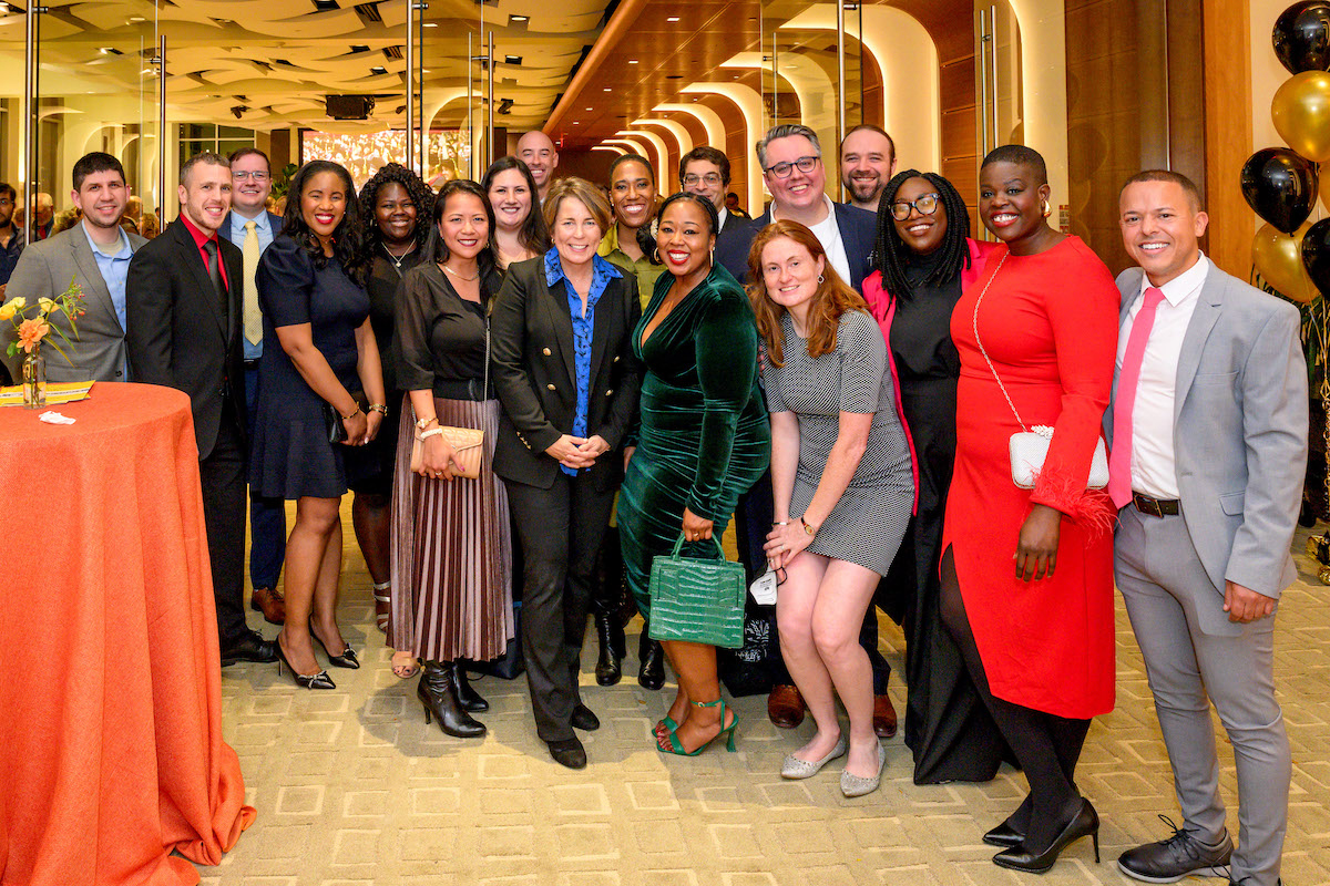 The class of 2013 with Governor Maura Healey ’98