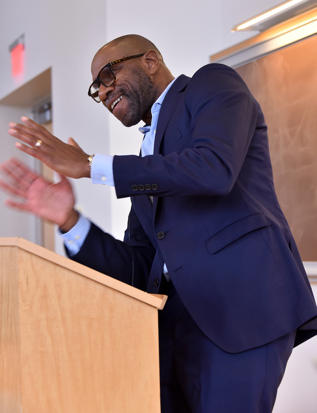 Dean James Hackney welcomes the speaker, participants and attendees. 