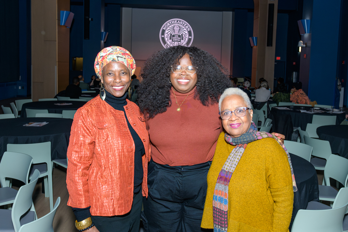 Left to right: Dr. Deborah Jackson, Danielle Ponder ’11 and Professor Margaret Burnham