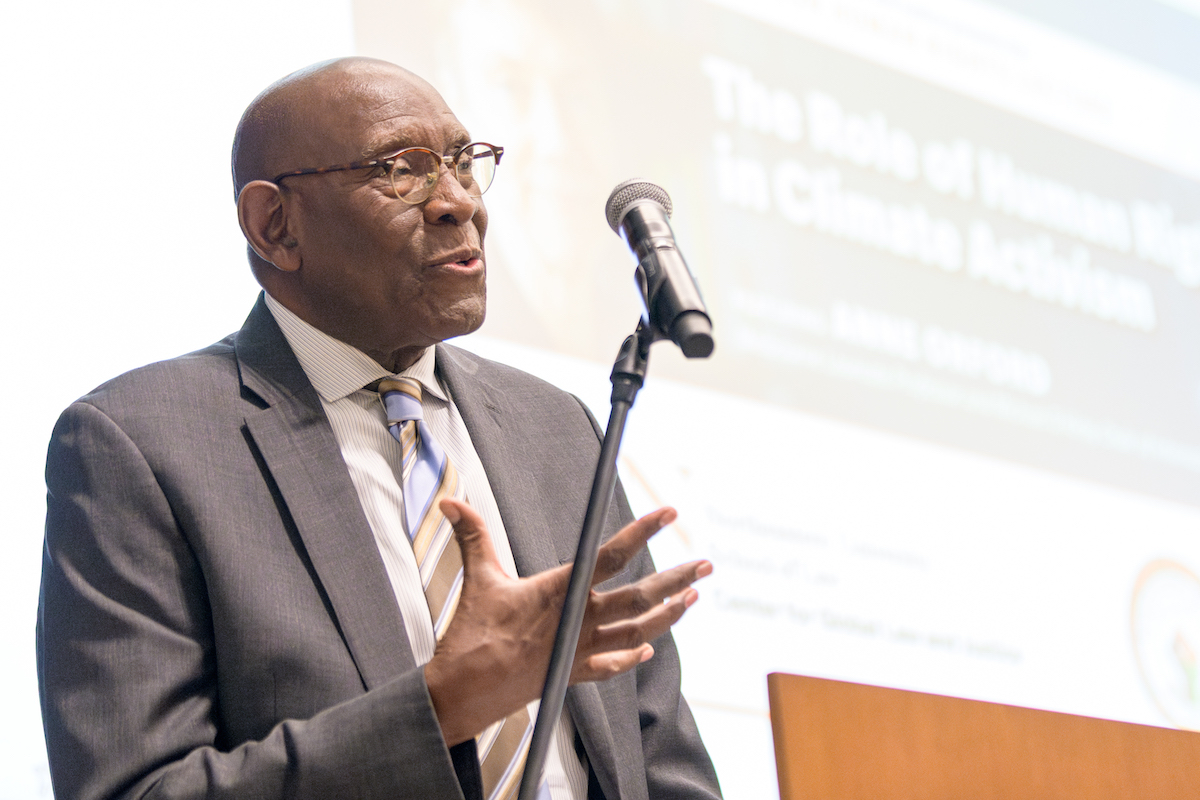 David Hall, former president of the University of the Virgin Islands and former dean of Northeastern University School of Law delivered welcome remarks.