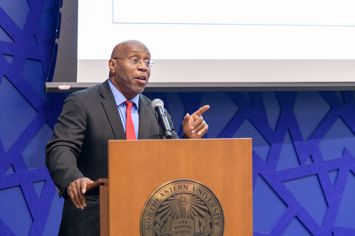 Christian Lamar ’93 delivers closing comments.