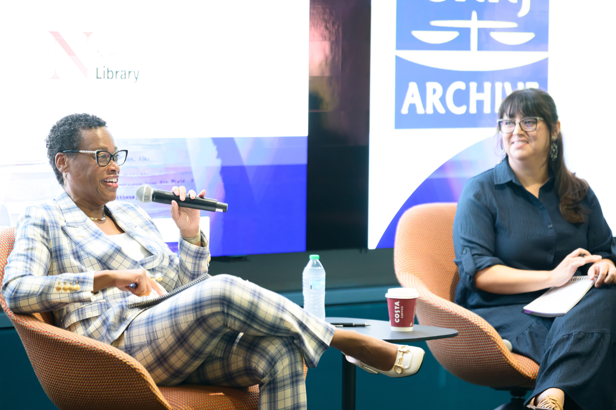 The Road to Interoperability: Keynote conversation between Melissa Nobles (left) and Monica Martinez.