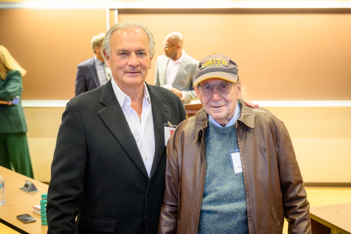 Larry Cetrulo ’75 (left) and Professor Emeritus Steve Subrin