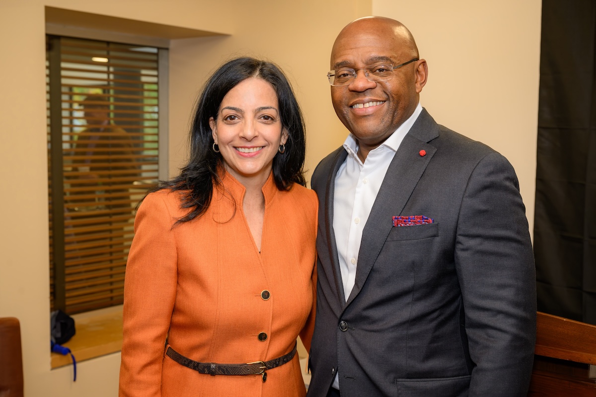 Professor Sharmilla Murthy (left) and the Honorable William “Mo” Cowan ’94