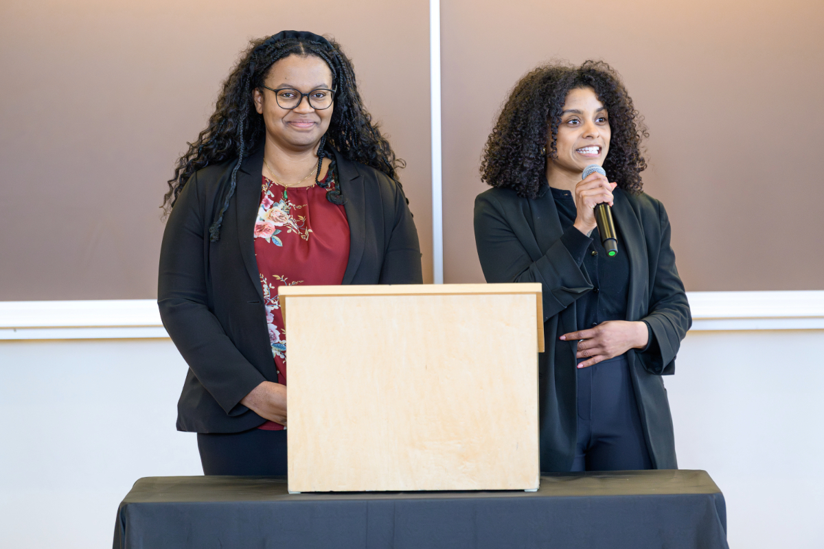 Chanel Palmer ’27 (left) and Diamond Blaylock-Norris ’27