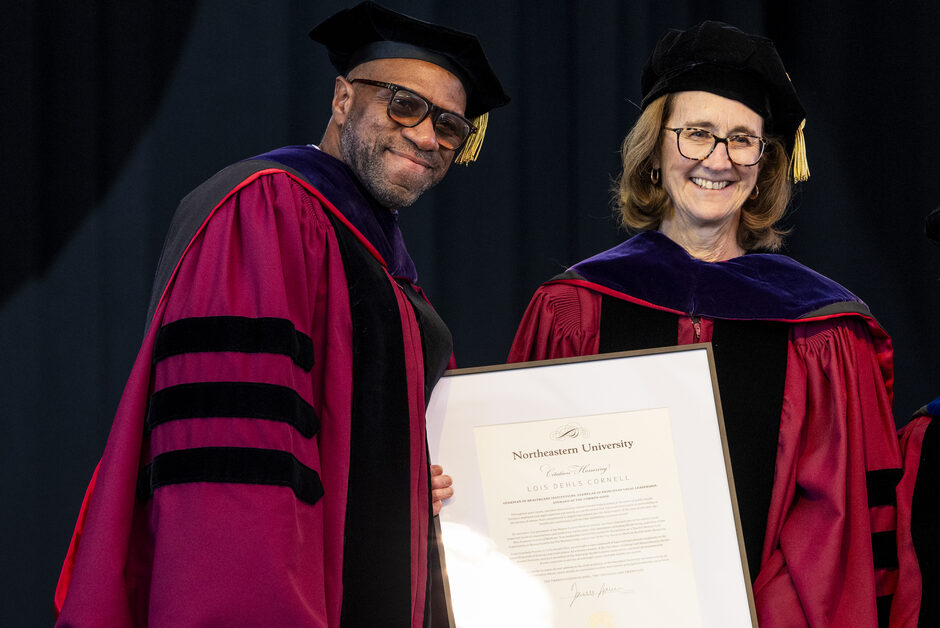Dean James Hackney presented a special citation to Lois Dehls Cornell ’86