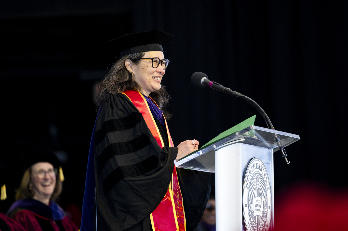 Professor Margaret Hahn-DuPont gave the faculty address. 
